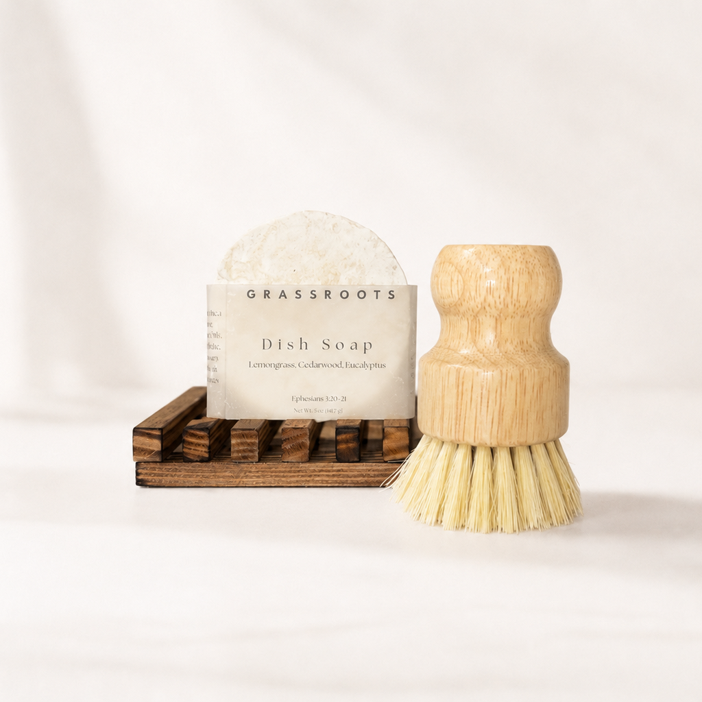 Bamboo and Sisal Scrub Brush